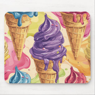 Illustration von farbigem Tropfeis Mousepad