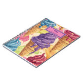 Illustration von farbigem Tropfeis Notizblock (Linke Seite)