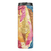 Illustration von farbigem Tropfeis Thermosbecher (Rückseite)