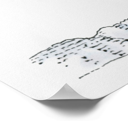 Illustration von Fluggästen, die von der Titanic f Poster (Ecke)