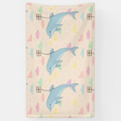 Illustration von Flying Delphin Deliverings Letter Banner (Vertikal)