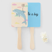 Illustration von Flying Delphin Deliverings Letter Fächer (Vorne und Hinten)