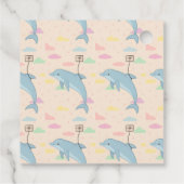 Illustration von Flying Delphin Deliverings Letter Geschenkanhänger (Rückseite)