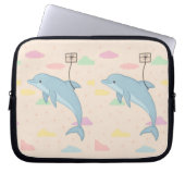 Illustration von Flying Delphin Deliverings Letter Laptopschutzhülle (Vorderseite)