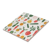 Illustration von frischem Gemüse Fliese (Seite)