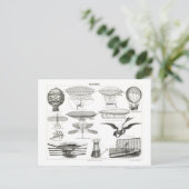 Illustration von Frühfliegmaschinen Vintag Postkarte (Stehend Vorderseite)