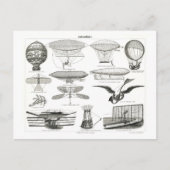 Illustration von Frühfliegmaschinen Vintag Postkarte (Vorderseite)