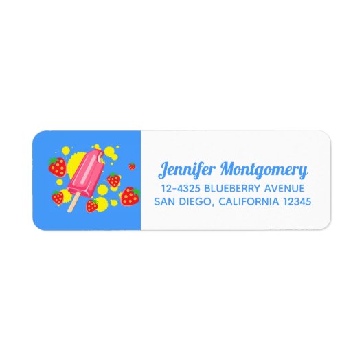 Illustration von Fun Pink Popsicle und Strawberrie (Vorne)