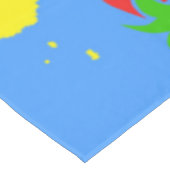 Illustration von Fun Pink Popsicle und Strawberrie Tischdecke (Schrägansicht)