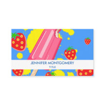 Illustration von Fun Pink Popsicle und Strawberrie
