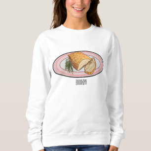 Illustration von geröstetem Schweinebauch Sweatshirt