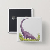 Illustration von Giraffatitan Dinosaurier Button (Vorne & Hinten)