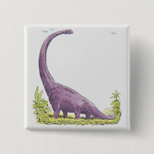 Illustration von Giraffatitan Dinosaurier Button