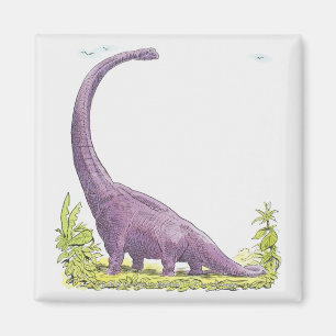 Illustration von Giraffatitan Dinosaurier Magnet