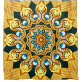 Illustration von Gold Pearl Decorative Frame Duschvorhang (Vorderseite)