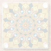 Illustration von Gold Pearl Decorative Frame Glasuntersetzer (Rückseite)
