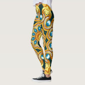 Illustration von Gold Pearl Decorative Frame Leggings (Links)