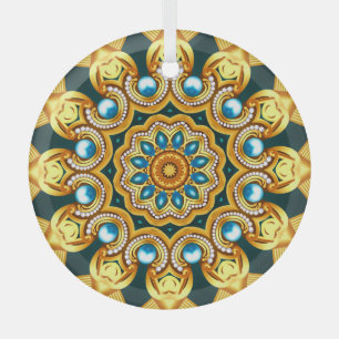 Illustration von Gold Pearl Decorative Frame Ornament Aus Glas