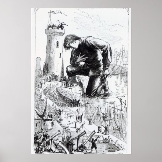 Illustration von "Gullivers Reisen" Poster (Vorne)