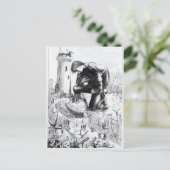 Illustration von "Gullivers Reisen" Postkarte (Stehend Vorderseite)