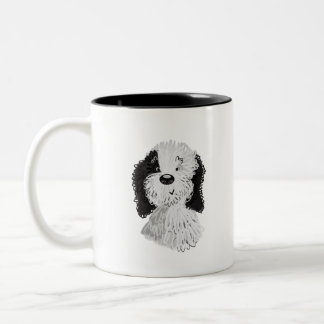 Illustration von Hand Zweifarbige Tasse