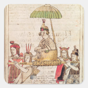 Illustration von Huascar Inka Quadratischer Aufkleber
