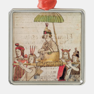 Illustration von Huascar Inka Silbernes Ornament
