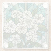 Illustration von Hydrangea aus Hartglas Glasuntersetzer (Rückseite)