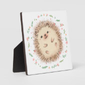 Illustration von Igel und Blume Fotoplatte (Vorderseite)