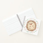 Illustration von Igel und Blume Notizblock (Innenseite)