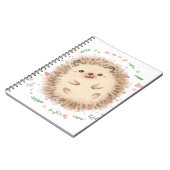 Illustration von Igel und Blume Notizblock (Linke Seite)