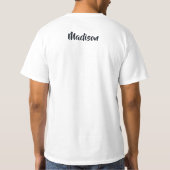 Illustration von individuelle Name- und Texttipps T-Shirt (Rückseite)