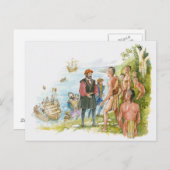 Illustration von Jacques Cartier Postkarte (Vorne/Hinten)