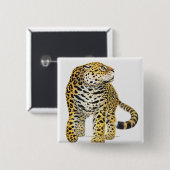 Illustration von Jaguar mit Kopf im Profil Button (Vorne & Hinten)