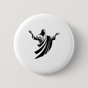 Illustration von Jesus Christus Schatten mit offen Button