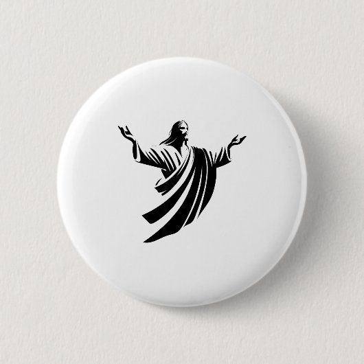 Illustration von Jesus Christus Schatten mit offen Button (Vorderseite)