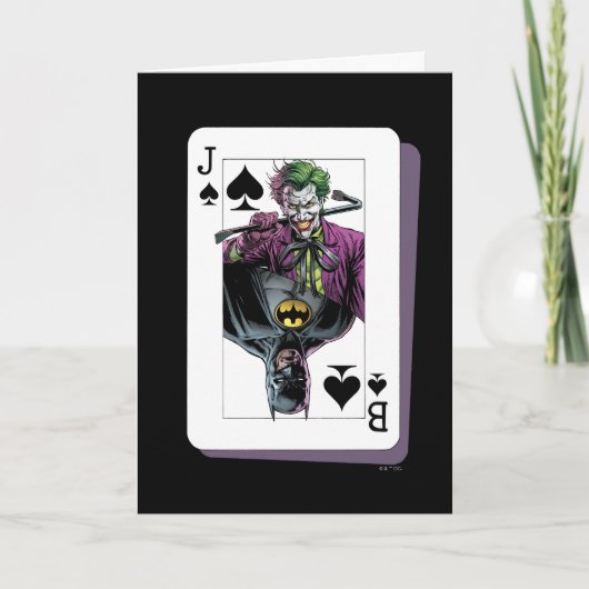 Illustration von Joker- und Batman-Spade-Kartenspi Karte (Vorderseite)