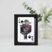 Illustration von Joker- und Batman-Spade-Kartenspi Postkarte (Stehend Vorderseite)