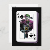 Illustration von Joker- und Batman-Spade-Kartenspi Postkarte (Vorne/Hinten)