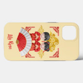 Illustration von Jungen und Mädchen in Asien - Red Case-Mate iPhone Hülle (Rückseite (Horizontal))