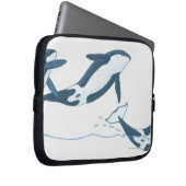 Illustration von Killerwalen (Orcinus orca) Laptopschutzhülle (Vorne Rechts)
