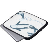 Illustration von Killerwalen (Orcinus orca) Laptopschutzhülle (Vorne Knopf)