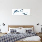 Illustration von Killerwalen (Orcinus orca) Leinwanddruck (Insitu (Schlafzimmer))