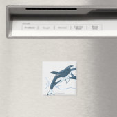 Illustration von Killerwalen (Orcinus orca) Magnet (In Situ (Geschirrspüler))