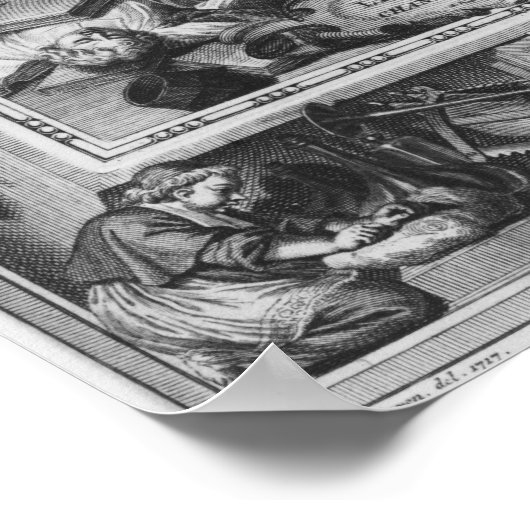 Illustration von "Le Lutrin" von Nicolas Poster (Ecke)