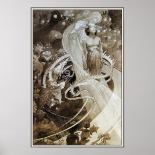 Illustration von Le Pater durch Alphonse Mucha Poster