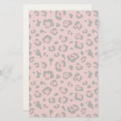 Illustration von Leopard Pink Animal Briefpapier (Vorne/Hinten)