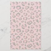 Illustration von Leopard Pink Animal Briefpapier (Vorderseite)