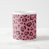 Illustration von Leopard Pink Animal Jumbo-Tasse (Vorderseite)