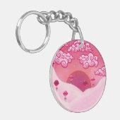 Illustration von Lollipops und Wolken Schlüsselanhänger (Vorderseite links)